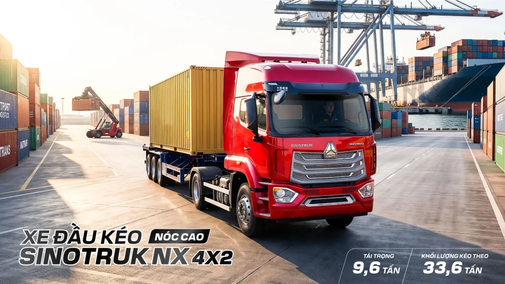 Xe đầu kéo Sinotruk NX 4x2 nóc cao: kéo tới 33,6 tấn, tối ưu chi phí