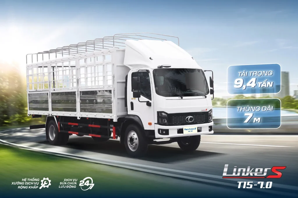 THACO Linker S T15-7.0: tải trọng 9,4 tấn, thùng 38,64 m³