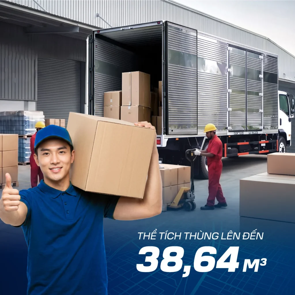 THACO Linker S T15-7.0: tải trọng 9,4 tấn, thùng 38,64 m³