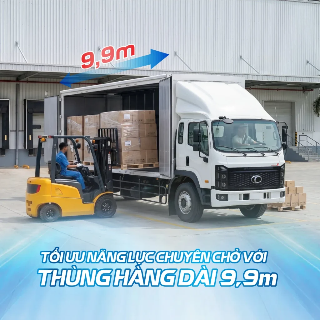 THACO Linker S T16-9.9: thùng dài 9,9 m, thể tích 59,9 m³